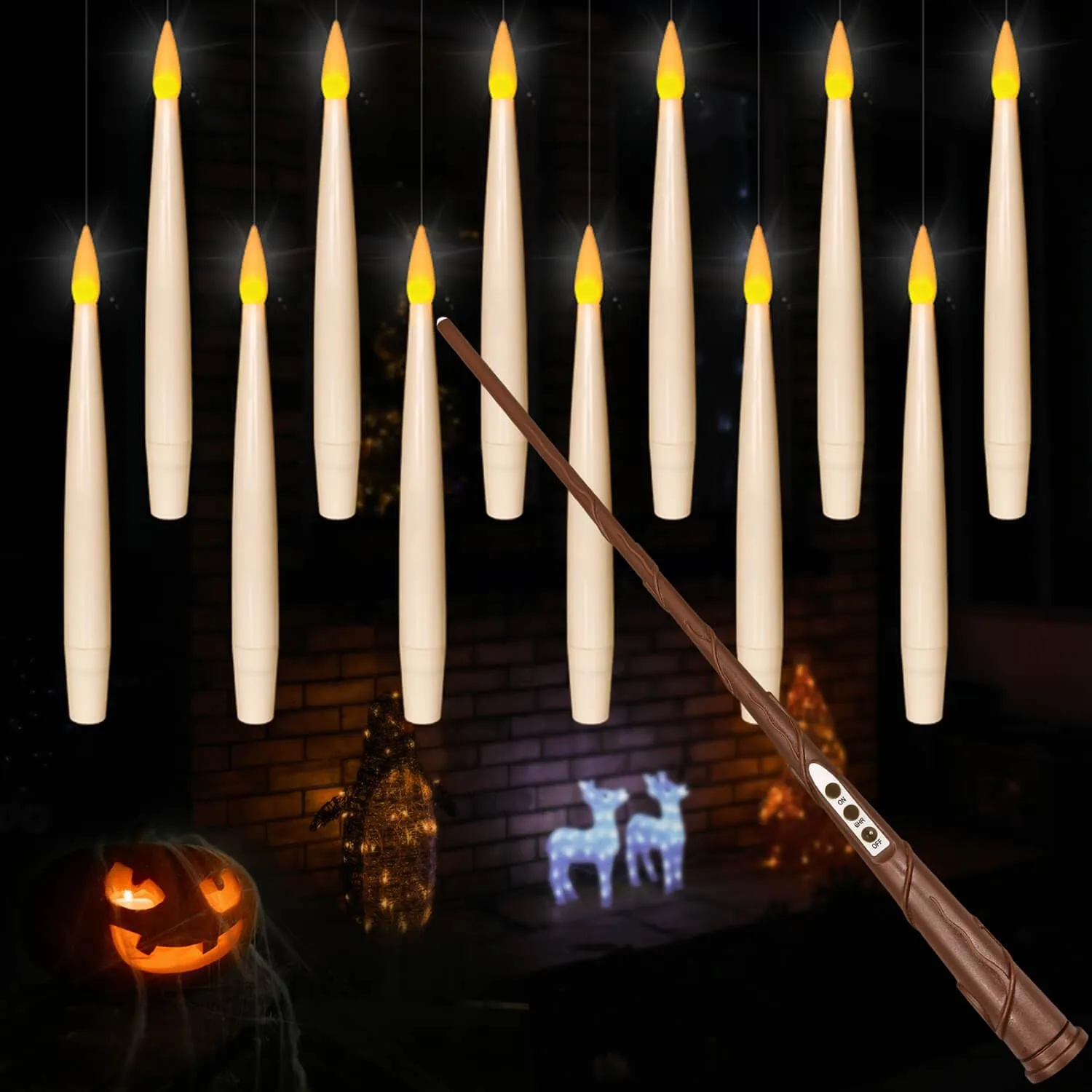 Floating "Wizard" Candles + Wand Remote